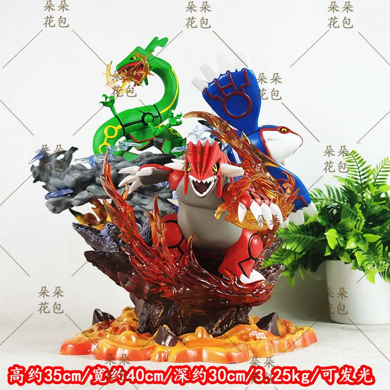 Cute Cartoon Pokemon Game Anime Surrounding Statue Ornaments Fengyuan Three Gods Guraduo Gaioka Empty Seat Manual Large Gift