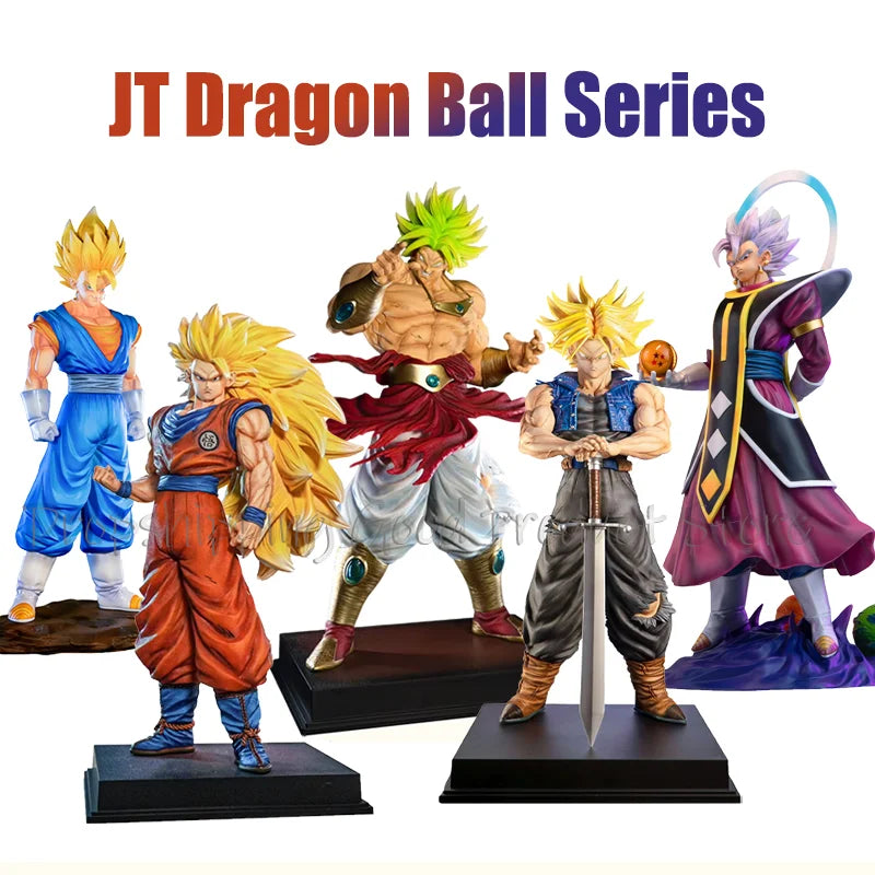 JT Statue Anime Dragon Ball Series Super Saiyan Goku Klin Trunks Figures Pvc Statue Collection Model Room Decoration Gift Toy