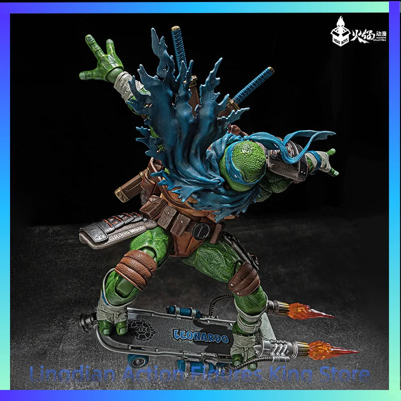 HEATBOYS Huo Zai Anime Ninja Turtles Leonardo Deluxe Edition Standard Edition Animation Character Model Action Figure Toy Gift