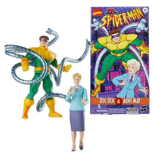 Original Hasbro Marvel Legends Series SPIDER MAN DOC OCK & AUNT MAY Anime Figure Toys Gifts Ornaments