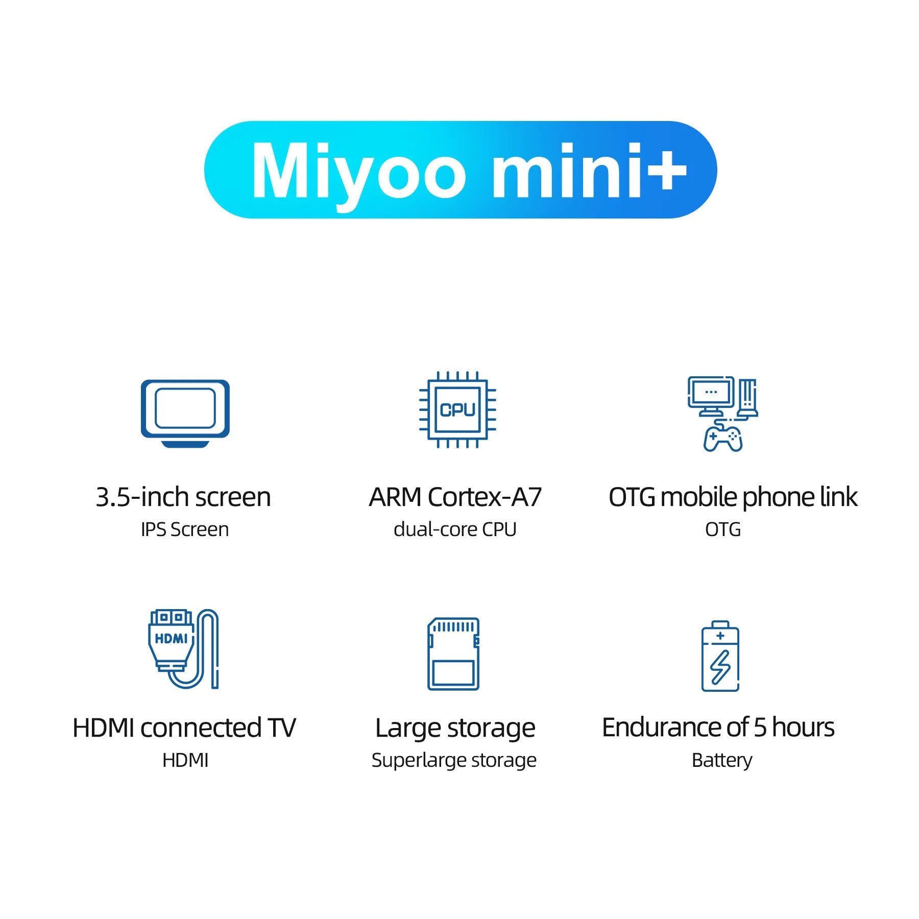 Miyoo Mini Plus Open Source Retro Express Editio Game Console Portable Gba Gaming Ps1 Nostalgic Style Handheld Game Players Gift