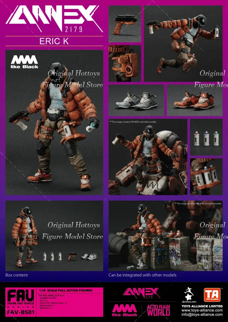 Acid Rain War FAV-BS01-3 1/18 Scale Male Soldier Limited Edition Eric K Schipperke MK4A Full Set 3.75-inch Action Figure Toys