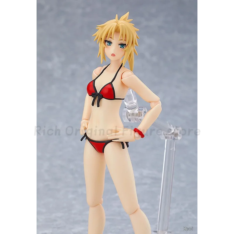 【На склад】Оригинална Max Factory Figma#EX-062 Fate / Grand Order Mordred Rider Swimsuit Версия. Аниме 1/12 екшън фигурка Модели играчки