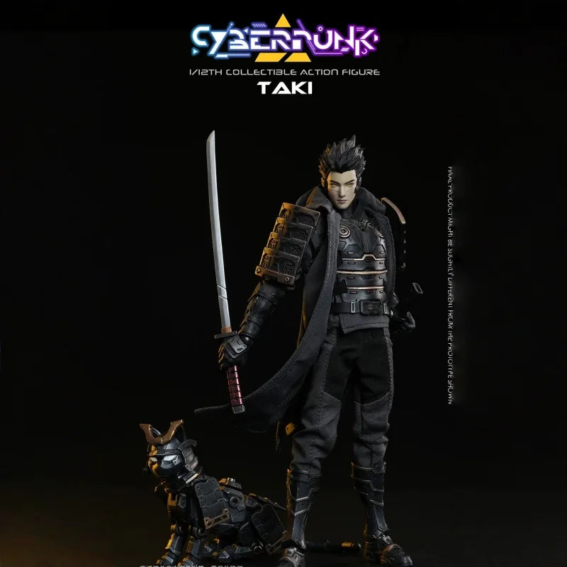 Original 17cm Vtoys Vsd010 Cyberpunk Samurai Taki Action Figure Collectible Full Set With Accessories Movable Toy Pvc Model Gift