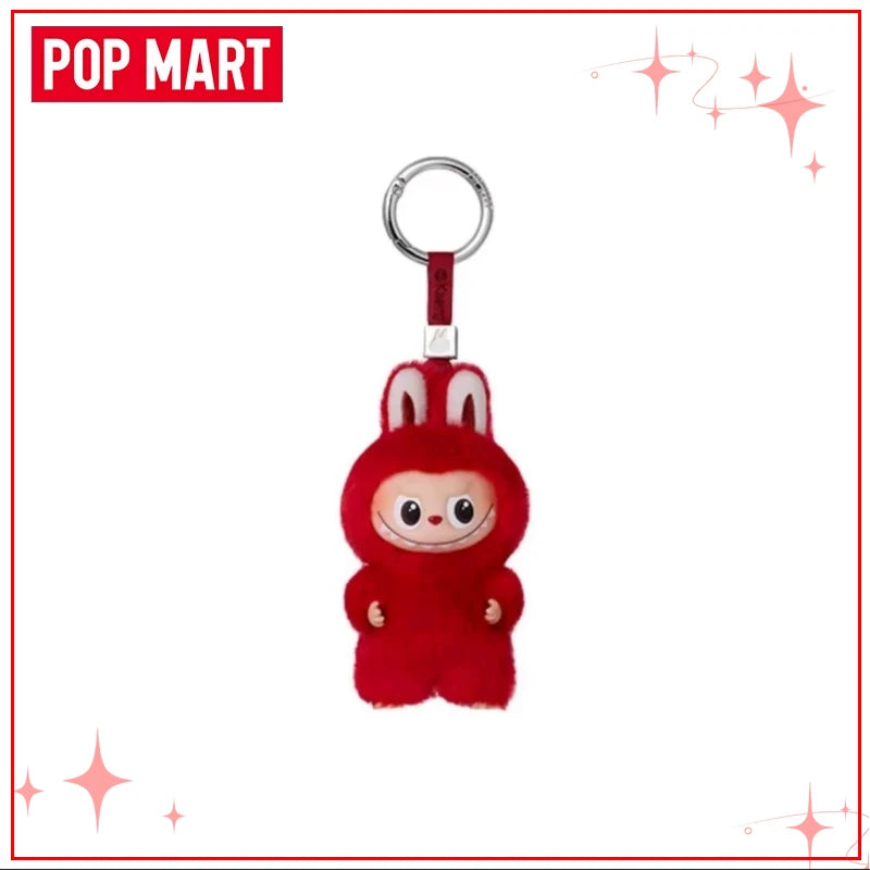 POPMART Чудовищата Лабубу V4 Pin for Love Series Blind Box Vinyl Face Plush Doll Visual Keyring Toy Коледни подаръци