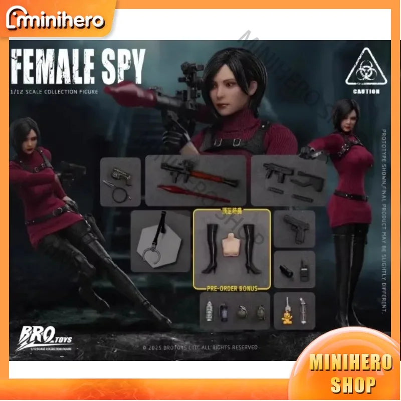 Brand New BROTOYS Resident Evil Aida Princess Spy 6 Inch 1/12 Scale Action Doll Toy Model Collection Original