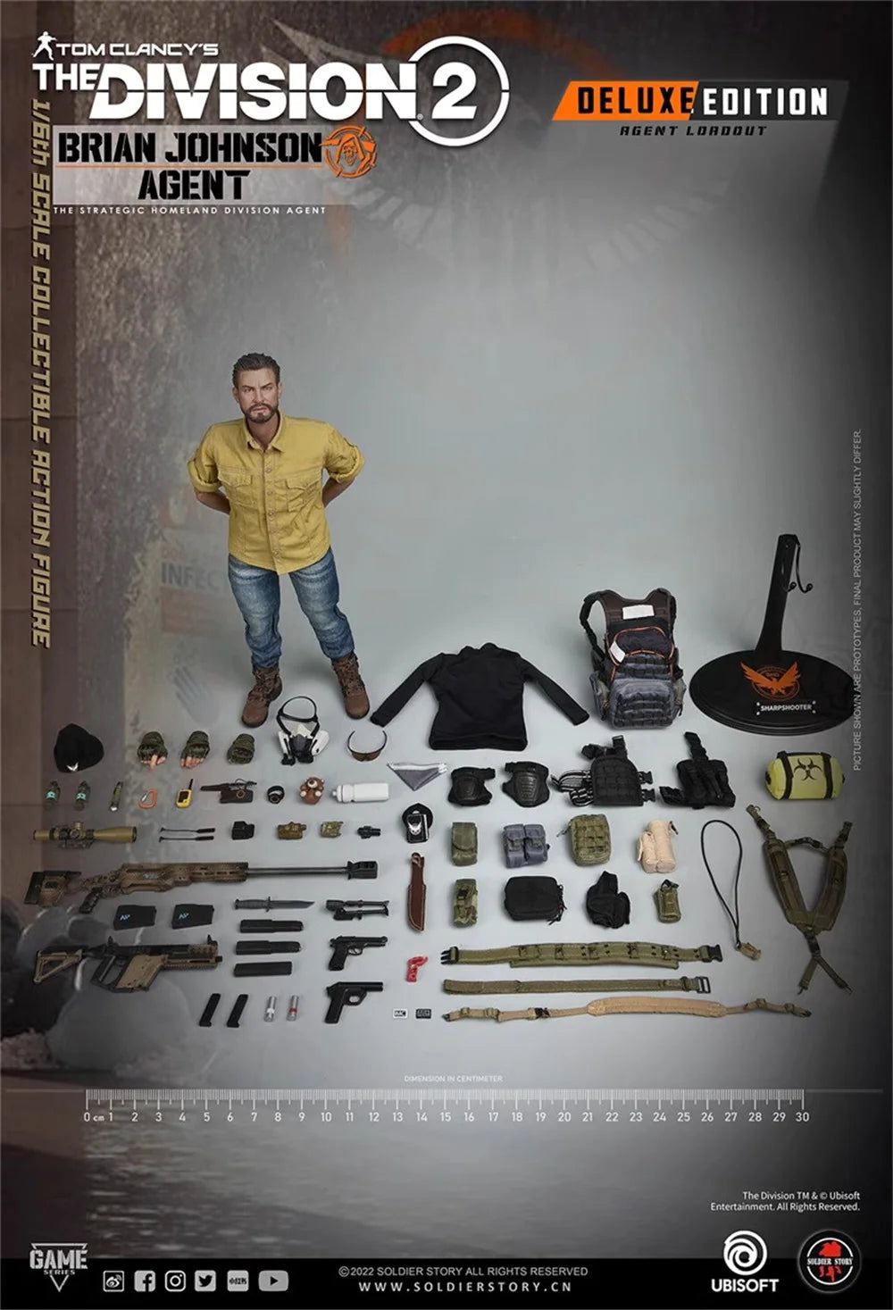 1/6 SoldierStory SSG-005 US. Player Game Division 2 Agent Man Johnson Deluxe Version Full Set Moveable Action Figure For Fans