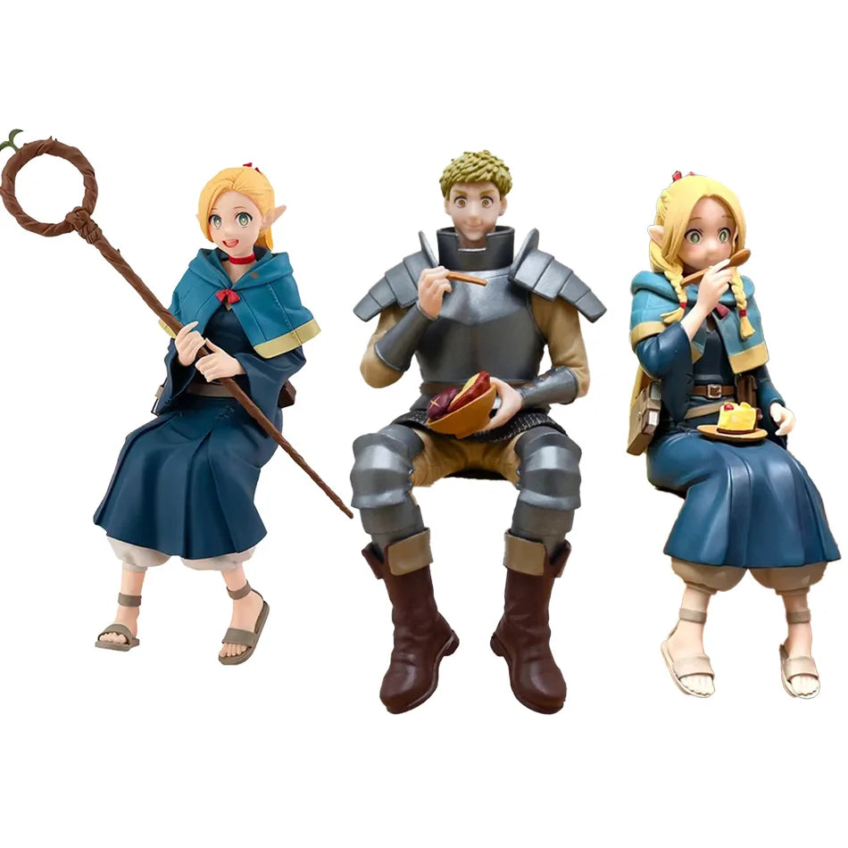 Köstlich im Dungeon Marcil Donato Anime-Mädchen-Statue Dungeon Food Leo Stouten Actionfigur Modell Sitzpuppe Spielzeug Geschenk