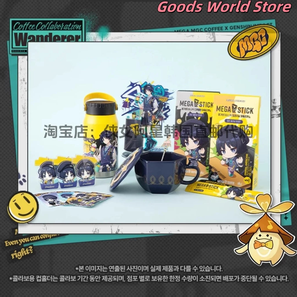 Original Genshin Impact Figure Wanderer Scaramouche Insulated cup Mihoyo Cosplay Anime Game Figure Collection Gifts Genuine