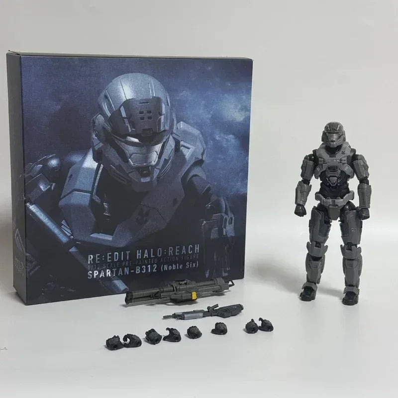 NEW-HOT Spartan-B312 Noble Six Garage Kit Anime Peripherals Manual Action Figure Model Desktop Ornament Otaku Anime Game  Gifts