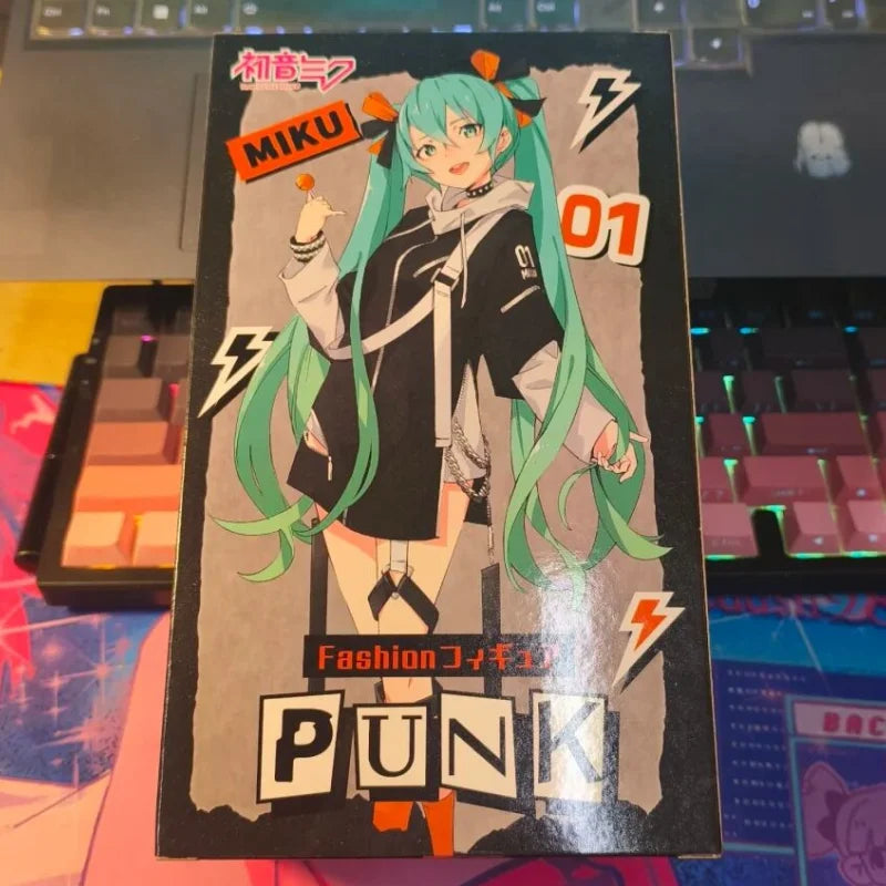 Neue Original Taito Vocaloid Hatsune Miku Mode Anime Figur Punk Zukunft Sammlung Desktop Decor Modell Spielzeug Weihnachten Geschenk