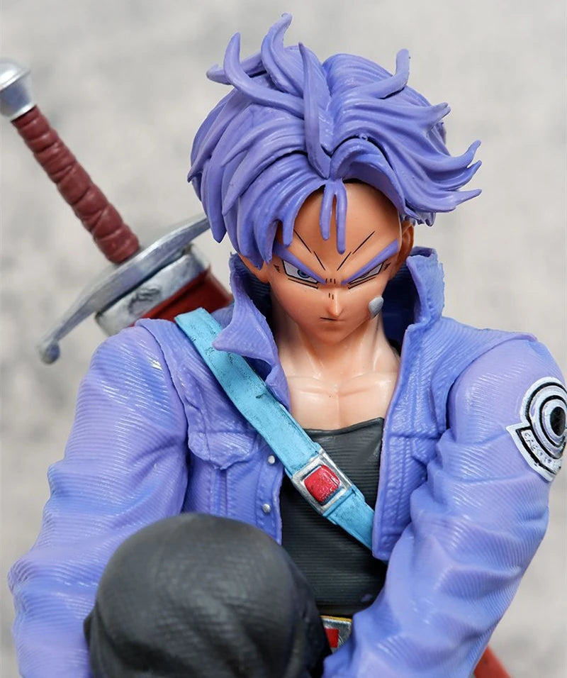 Anime Dragon Ball Z Super Saiyan The Future Warrior Trunks Sitting Ver. PVC Action Figure Statue Collection Model Toys Doll Gift