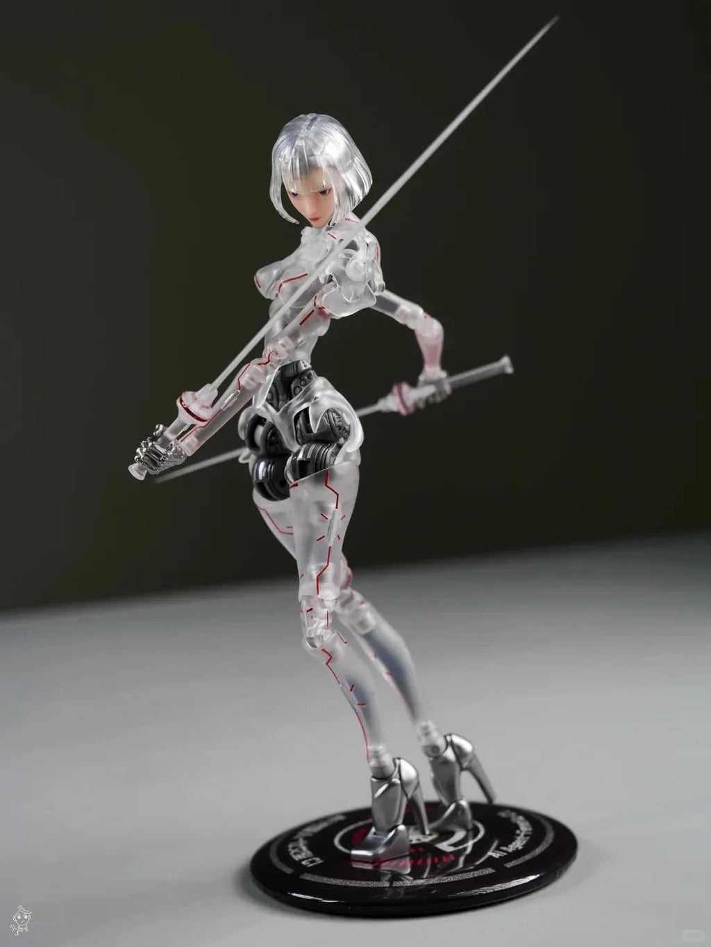 Guke 1/12 Scale Women Soldier Robot Agent C1 Action Figure Model Transparent Skeleton Full Set 6-Inches Collection Toy