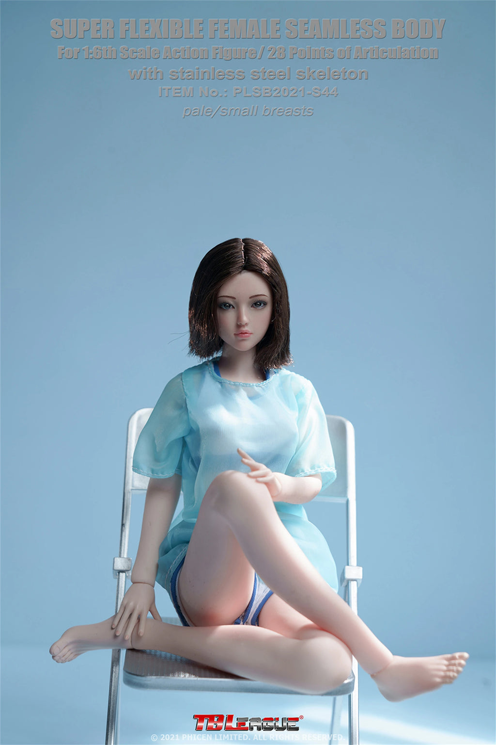 TBLeague PLSB2021-S44 1/6 Female Super-Flexible Seamless Bodies Small Breast Action Figure With Head Sculpt