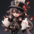 New Hu Tao Genshin Impact Figure Anime Collectible Doll Colorful Version Cute Ghost Girl Action Model Toy Gift For Fans Kids Adu