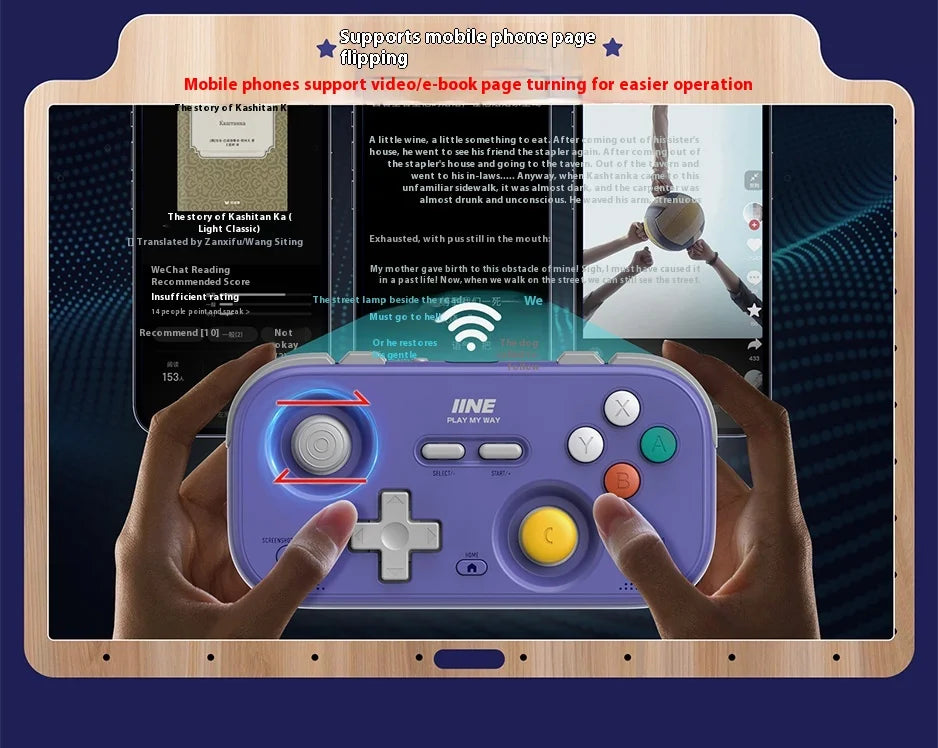 IINE Retro Card Game Controller Portable Switch2 mini handle Hall Joysticks 1000Hz Recessed Joystick Designed Customizable Gifts