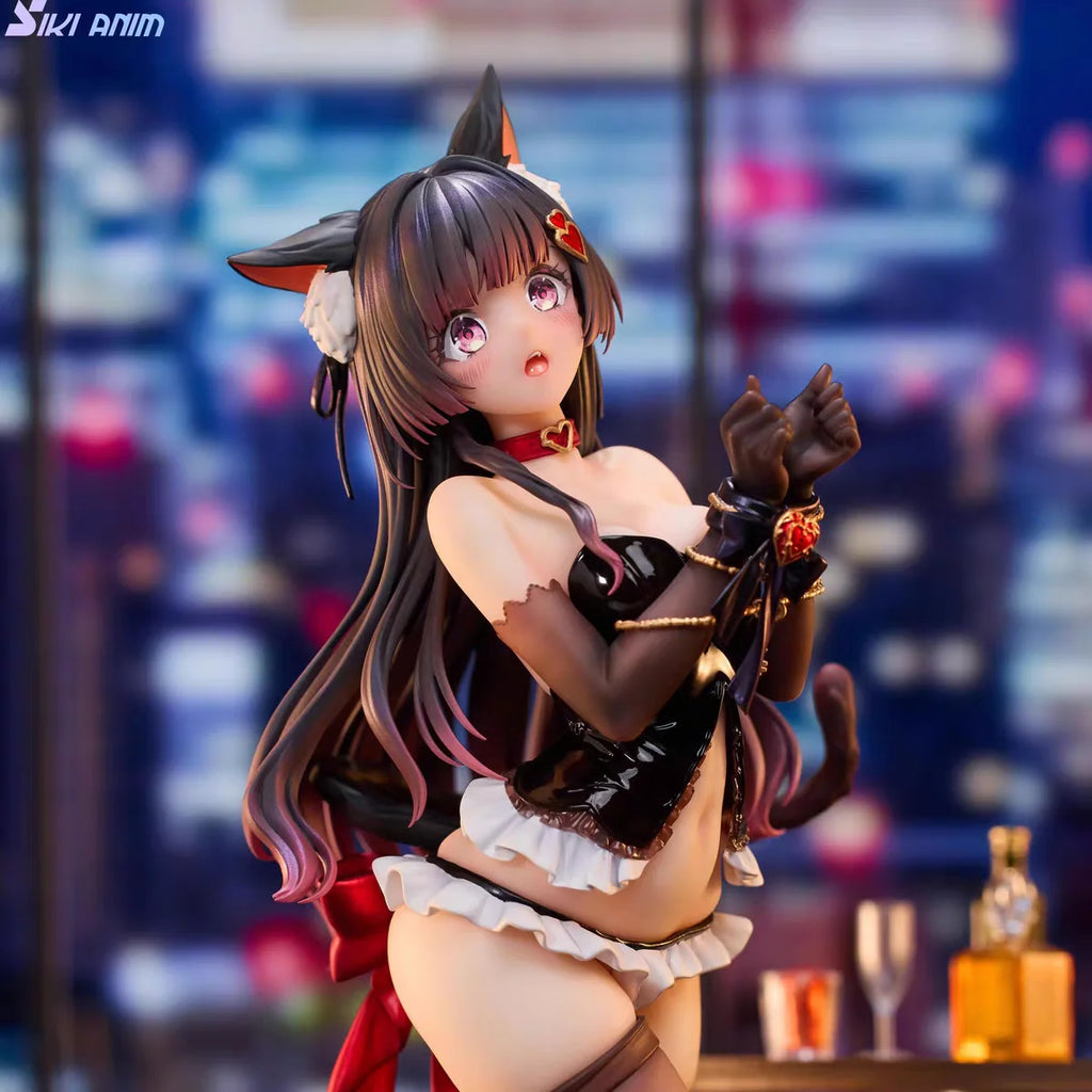 Neu auf Lager Siki Anim The Bound Cat Luvna Anime Actionfigur Modell 24,9 cm Desktop Sammlerstück Handgefertigt Spielsachen &amp; Hobbys