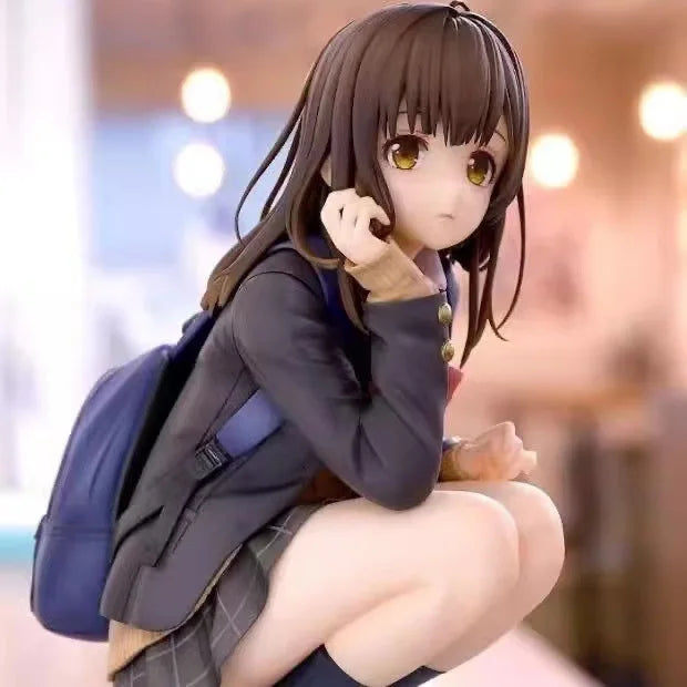 Anime Figure Ogiwara Sayu Shave The Beard And Pick Up Schoolgirl Sitting Uniforms Model Ornaments Collection Doll Toys Gift