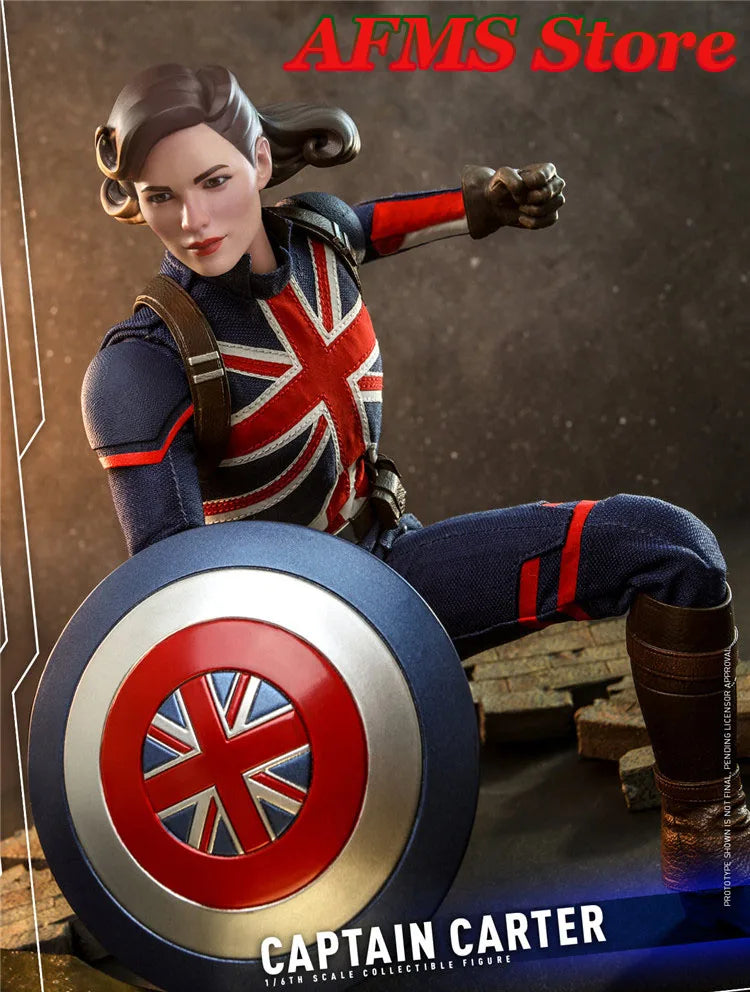 Original Hot Toys TMS059 1/6 Scale Collectible Figure Captain Carter Full Set  12Inch Women Soldier Action Figures Model Toys