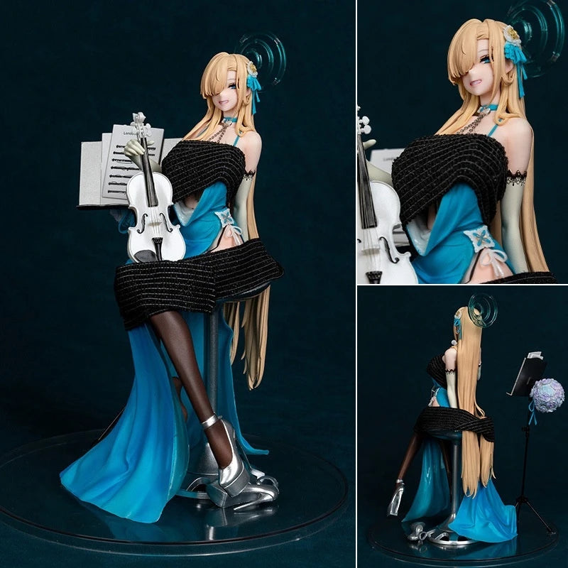 Anime Figures Yomori Game 2d Gk Dress Violinist Figurine 26cm Pvc Action Figure Model Collectible Desktop Ornament Toys Gifts
