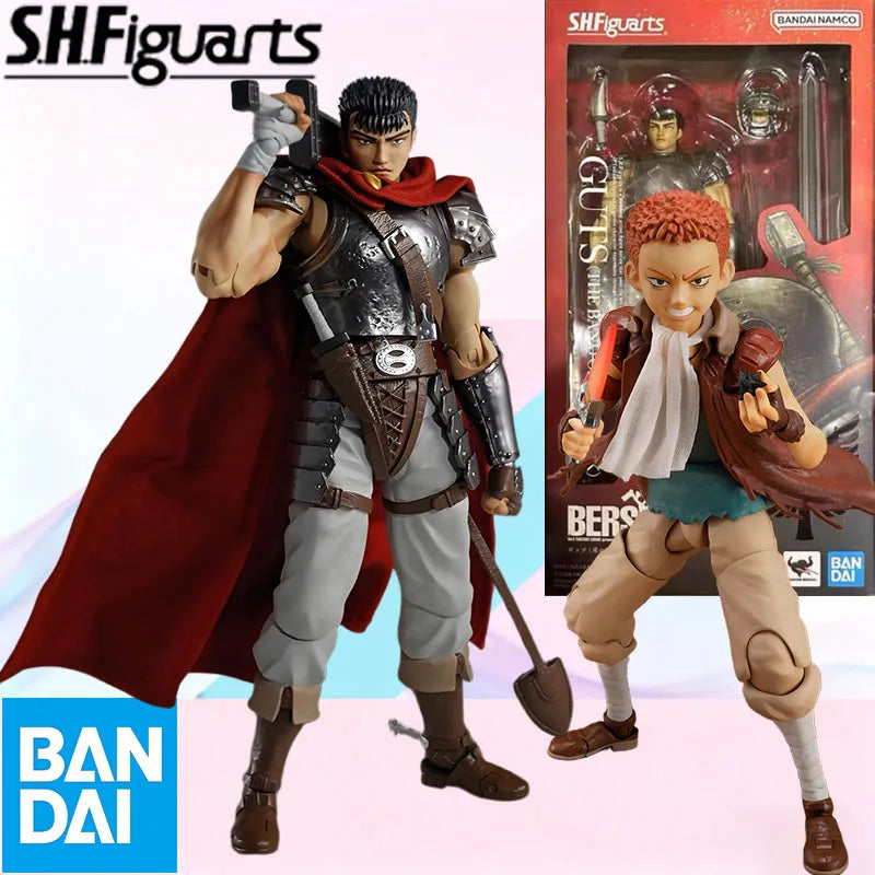 In Stock BANDAI Original S.H.Figuarts Berserk GUTS THE BAND OF THE HAWK ISIDRO Action Figure Model Gift for Kid Foam Box Packag