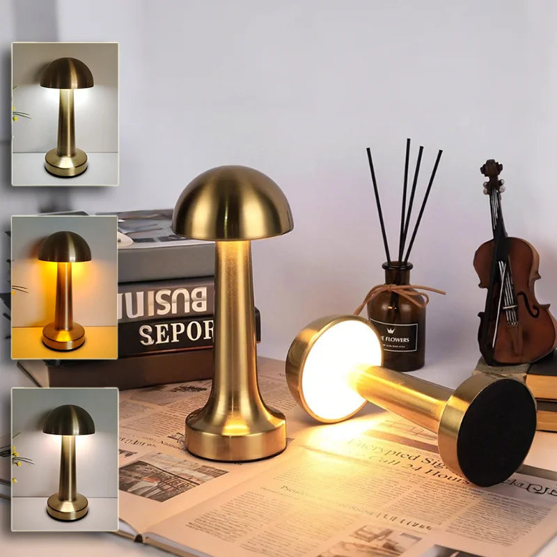 Metal Series Table Lamp Touch LED Lamp Simple Desktop Decorative Lamp Bedside Night Light For Bar, Coffee Table, Restaurant