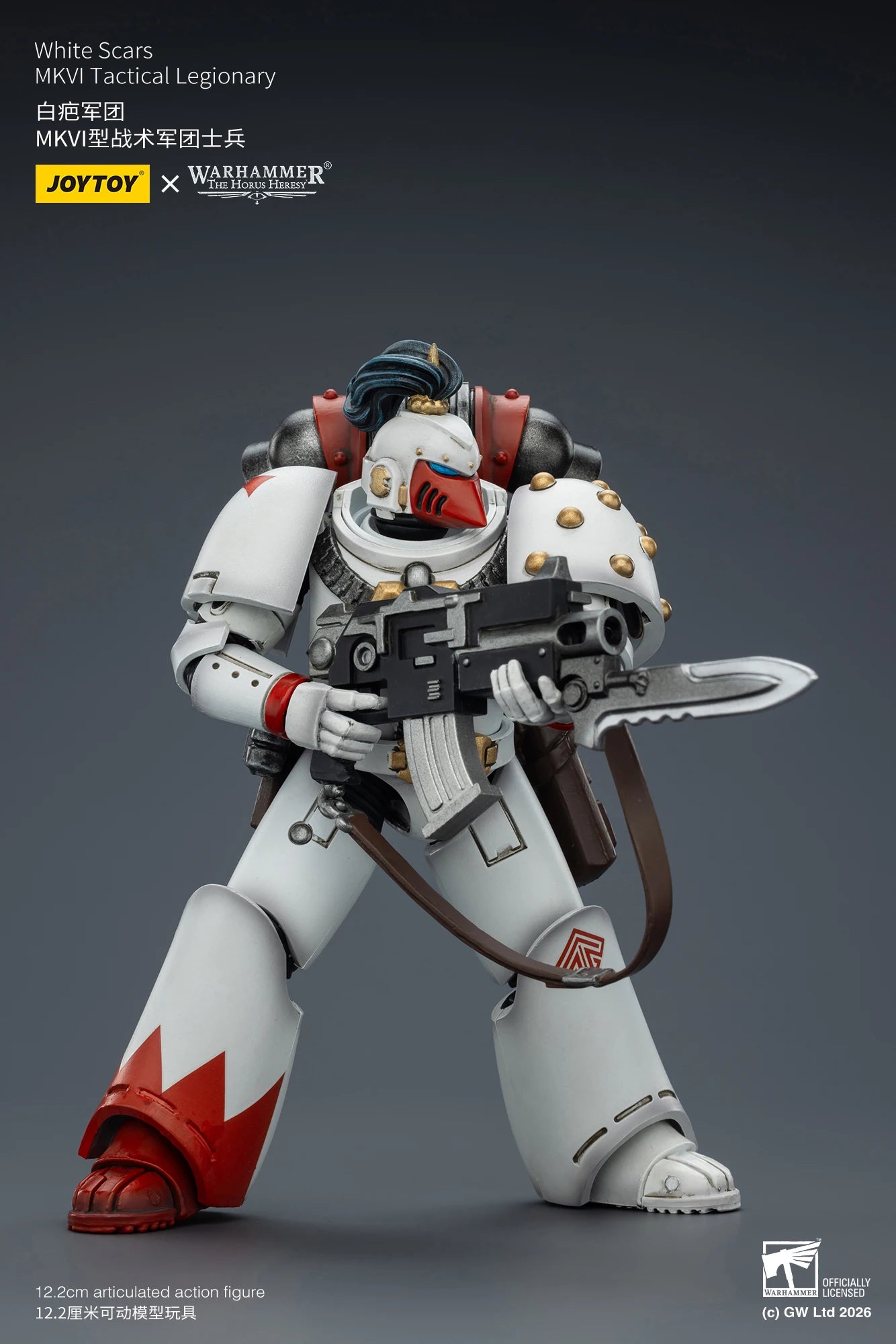 【Pre-sale】JOYTOY Warhammer40K The Horus Heresy White Scars MKIll Tactical Legionary MKVI Tactical Legionary 1/18 Action Figure