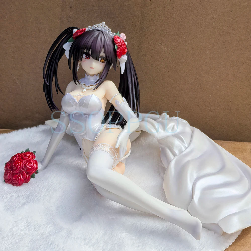 KDcolle Date A Live Figure Tokisaki Kurumi Nightmare Wedding Dress Anime Girl PVC Action Figure Toy Statue Collection Model Doll