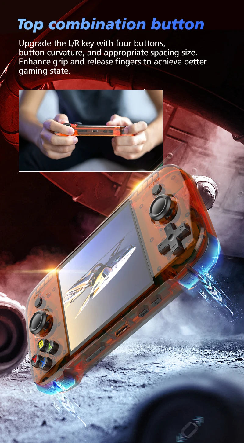 R46S Retro Handheld Game Console Linux System 4.0inch IPS Screen RK3566