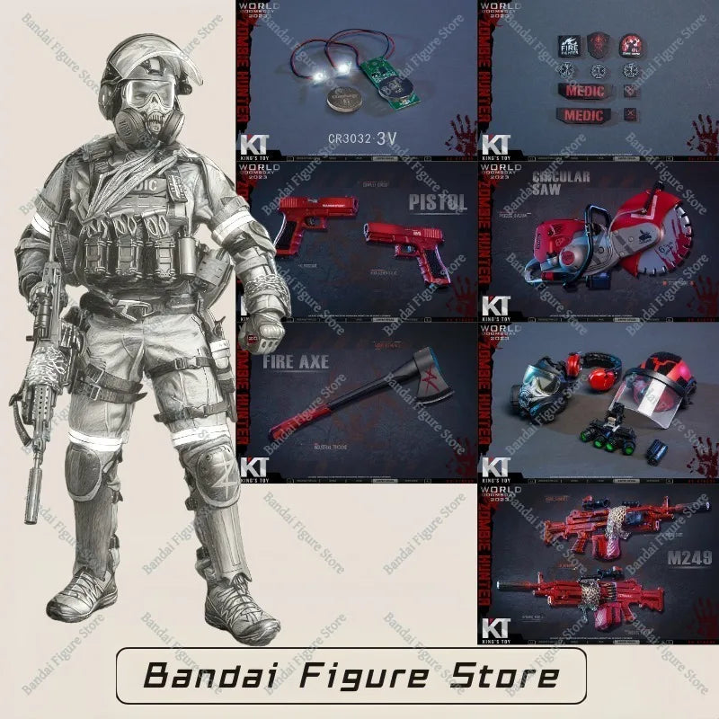 In Stock KING'S TOY Doomsday Zombie Hunter 1/6 KT8009 Mobile Soldier Doll Model Ornaments Collection Toy Gifts
