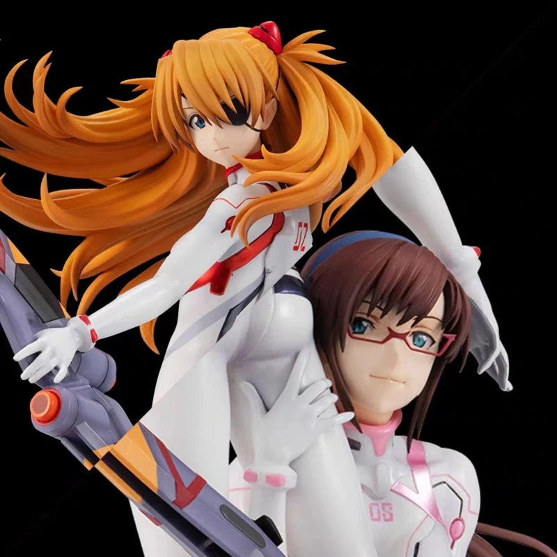 Eva 27cm Asuka Mari Makinami Action Figures Garage Kit Anime Bishoujo Model Double Character Peripheral Toy Statue Ornament Gift