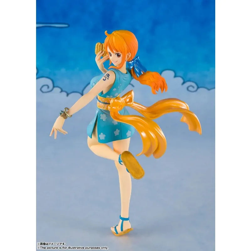 Auf Lager BANDAI Original Figuarts ZERO ONE PIECE Nami Kimono Wano Land Kunoichi Anime Figur Geburtstag Präsentieren Spielzeug Geschenke