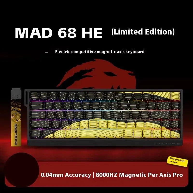 FGG Madlions Mad60 Mad68 He Mechanische Tastatur Magnetschalter 8k Wired Rgb Hot Swap Benutzerdefinierte Tastatur Esport Spiel Geschenk Zubehör