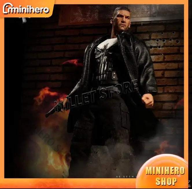In Stock Mezco ONE12 Punisher Action Figure Anime Collectible Toy Model for Adults Kids Fans Gifts Marvel Inspired PVC Statue