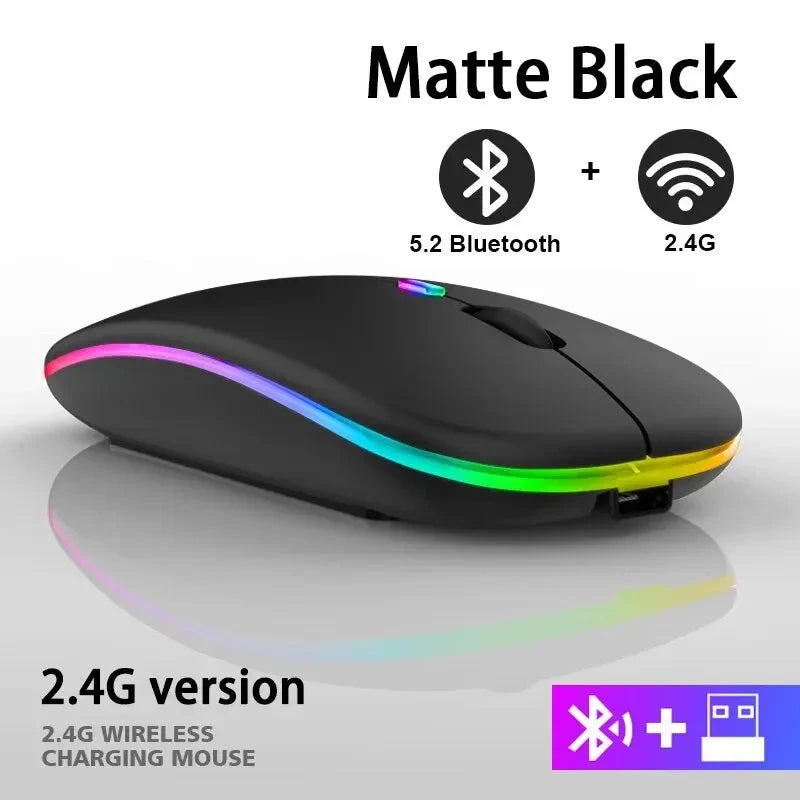Xiaomi Wireless Mouse Rechargeable Bluetooth Dual-mode Silent LED Backlit Mice rgonomic Gaming Mouse Suitable For Notebooks PC
