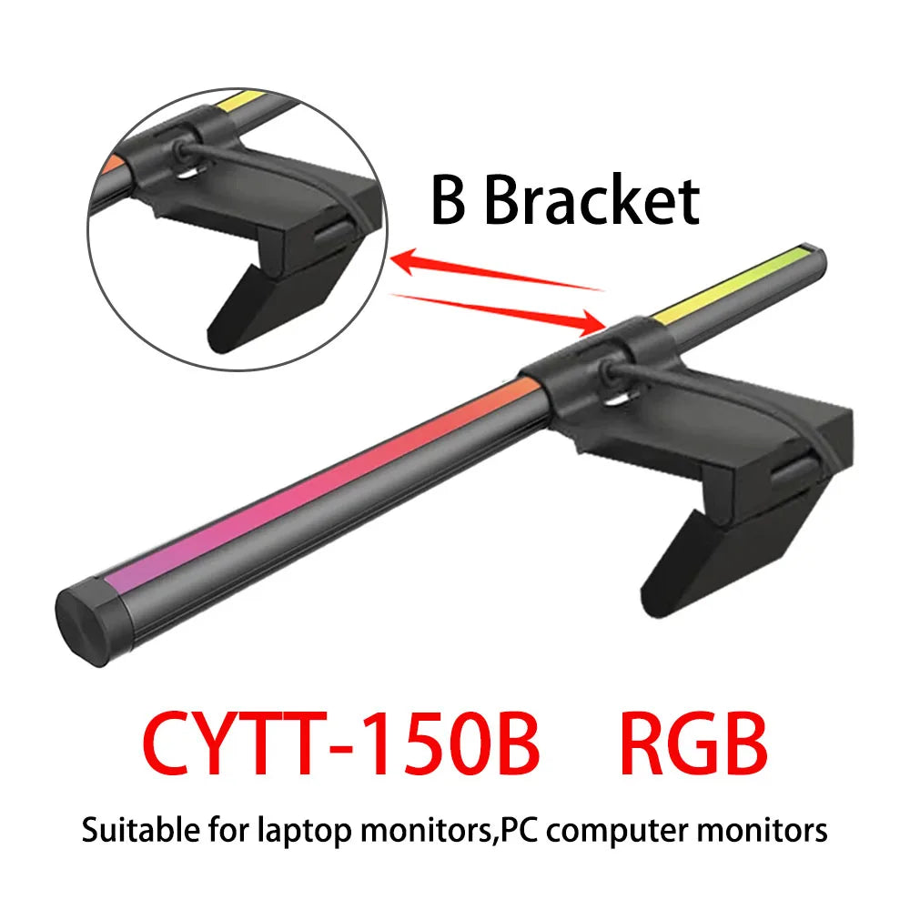 Led Computer Monitor Light Bar Stepless Dimming Eye-Care Gamer Laptop Monitor Screen Hanging Light LED RGB Colourful Desk Lamp