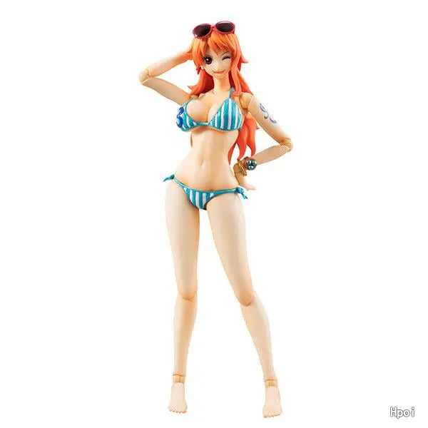 Original MegaHouse Variable Action Heroes ONE PIECE Nami Summer Carnival Collection Decoration Anime Figure