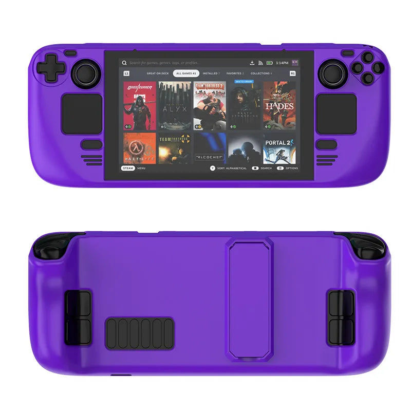 1 PC For Steam Deck Colorful Protective Case For Steam Deck Oled PC Material Protective Case With Stand Game Console Parts