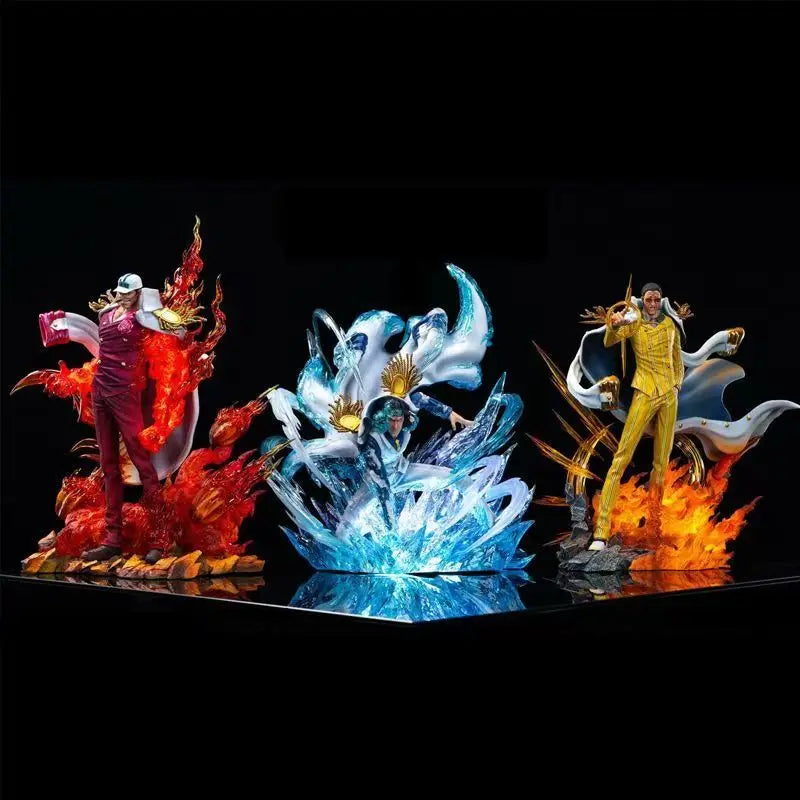 One Piece Aokiji Run Fist Figura de Anime Can be Glowing move PVC 11.81Inch/30cm Combat Mode Collect Mode ornament Toys Gifts