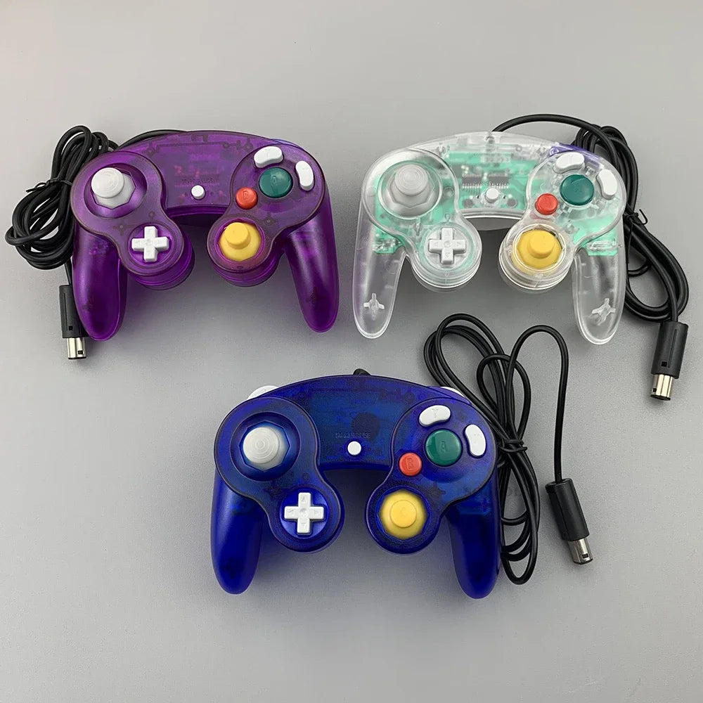 Transparent for GameCube For NGC Gamepad One Button Wired Game Controller Joystick for NGC Game Console Dropshipping