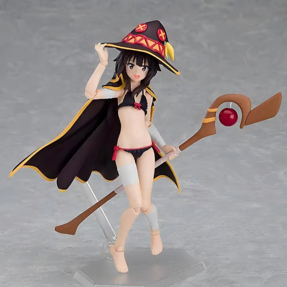 Original Brand New Max Factory Figma EX-056 KonoSuba Megumin Swimsuit Ver Articulated Figure Collectible Gift