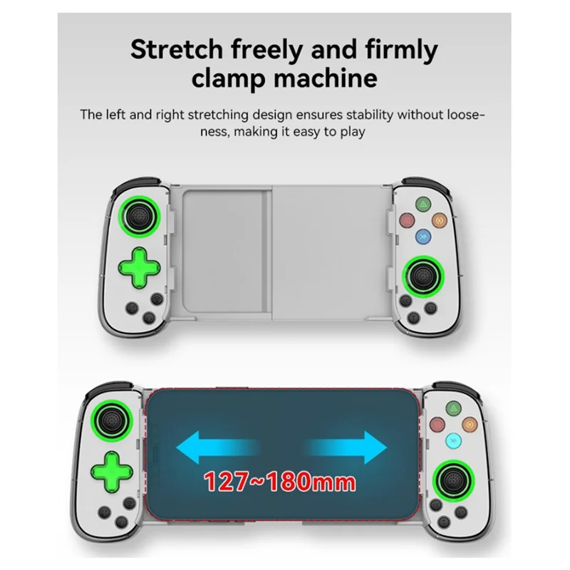 FEDI-D8 Telescopic Game Controller With Turbo/6-Axis Gyro/Vibration Gamepad Bluetooth-Compatible5.2 For PS3 Switch PC