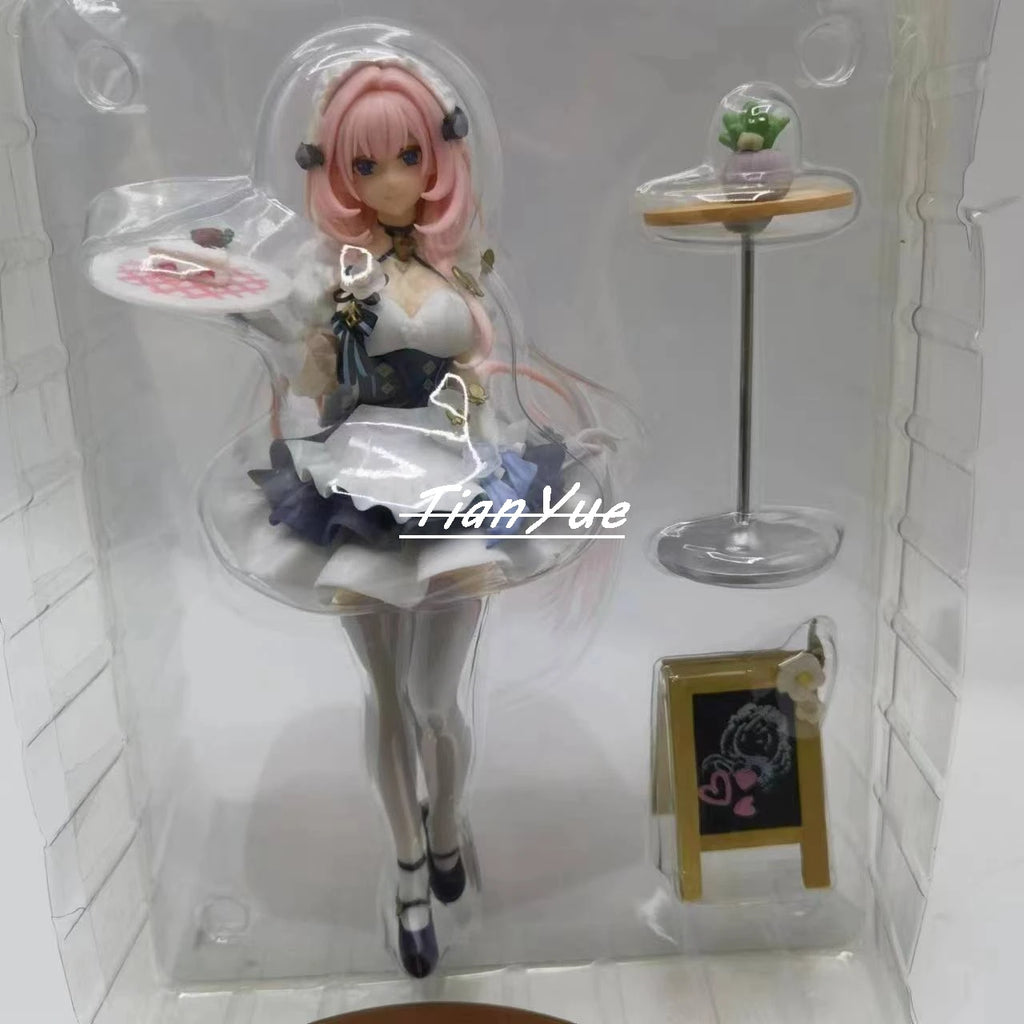Anime Honkai Impact 3 Elysia Sweet Pink Cake maid beautiful girl PVC Action Figure Model Toys 24cm