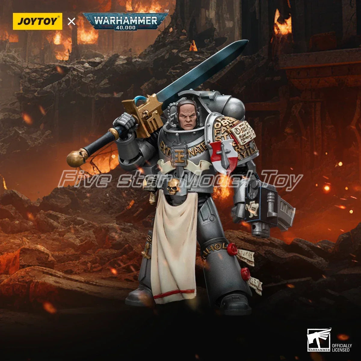 【SF】JOYTOY 1/18 Action Figures  Warhammer 40K Grey Knights Strike Squad Justicar  Model Toys Gifts Collection