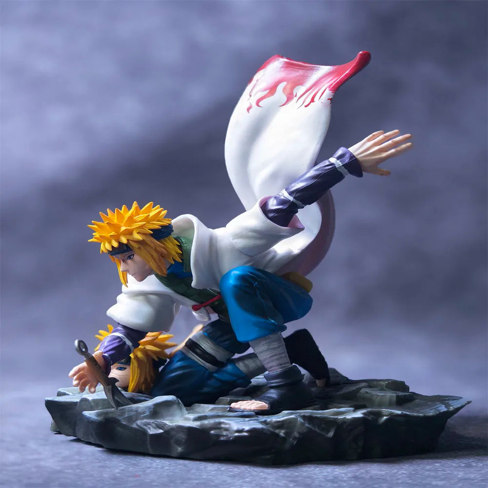 21 см Наруто Аниме Фигурка GK Аз съм закъснял Минато Намиказе Статуя Декорация Колекционерска екшън кукла Модел Момче Играчка Подарък
