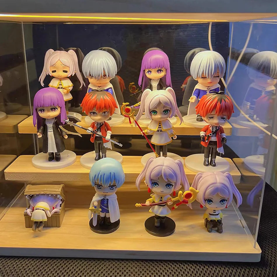 Bandai Sousou no Frieren 8Pcs Q Version Figures Set Frieren Fern Stark Himmel PVC Collectible Model Toy Gift for Anime Fans