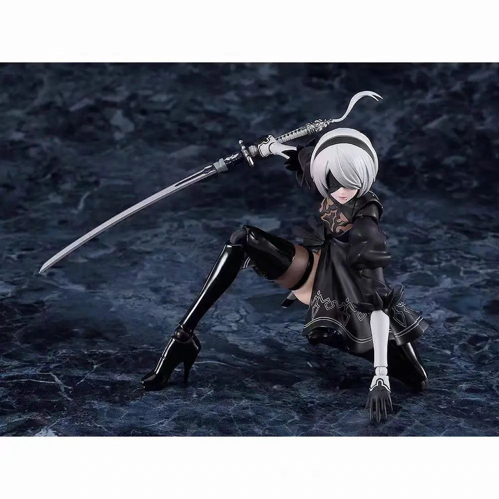 In Stock Figma 643 2B（YoRHa No.2 TypeB) MaxFactory Desktop ornaments Q Ver.  Anime Figure Collection Model Gift