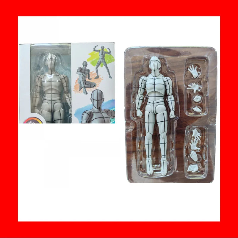 Bandai SHFiguarts B0DY-KUN Wireframe Gray Color Ver Sketch Draw Action Figure Artist Art Painting Drawing Mannequins Movable
