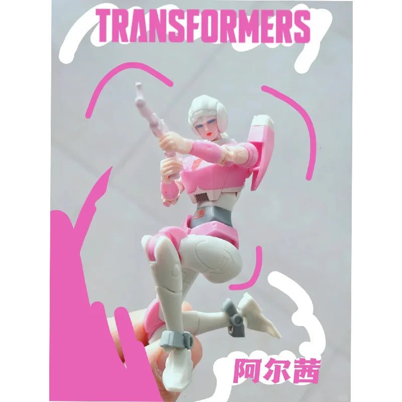 AAE First Wave Arcee Transformers Figure, ABS Material, Ultra-poseable, 15cm Tall, G1 Classic, for Fans & Kids
