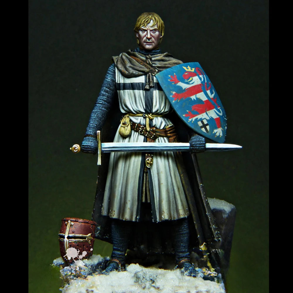 Resin Model figure, GK, 1/24 Teutonic Knight Prussia, 1239, Historical theme, Unassembled and unpainted kit
